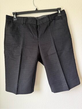 Express Women’s Black Textured Dress Bermuda Shorts